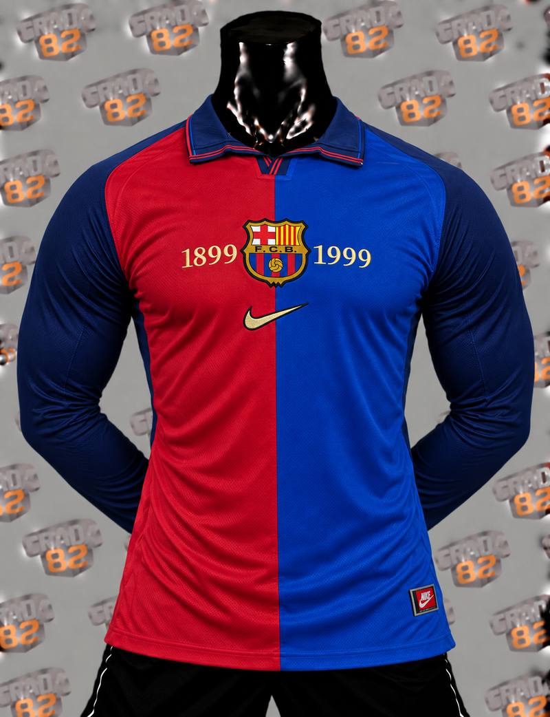 Barcelona retro manga larga centenario 1999